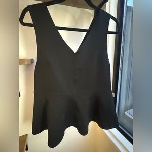 Topshop Black Peplum Blouse